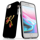 For Apple iPhone SE 5G (2022)/SE (2020)/8/7 Case, Protective Back Cover, Embellished Letter K | iCoverLover Australia