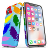 For iPhone XS Max Case, Protective Back Cover, Rainbow Brushes | iCoverLover Australia