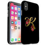 For iPhone XS/X Case, Protective Back Cover, Embellished Letter K | iCoverLover Australia