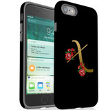 For Apple iPhone SE 5G (2022)/SE (2020)/8/7 Case, Protective Back Cover, Embellished Letter X | iCoverLover Australia