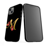 For iPhone 13 Case, Protective Back Cover, Embellished Letter M | iCoverLover Australia