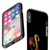For iPhone XS/X Case, Protective Back Cover, Embellished Letter S | iCoverLover Australia