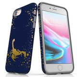 For Apple iPhone SE 5G (2022)/SE (2020)/8/7 Case, Protective Back Cover, Scorpio Drawing | iCoverLover Australia