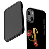 For iPhone 13 mini Case, Protective Back Cover, Embellished Letter S | iCoverLover Australia
