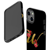 For iPhone 13 mini Case, Protective Back Cover, Embellished Letter W | iCoverLover Australia