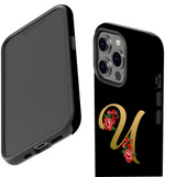For iPhone 13 Pro Max Case, Protective Back Cover, Embellished Letter U | iCoverLover Australia