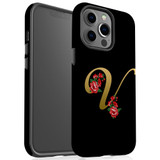 For iPhone 13 Pro Max Case, Protective Back Cover, Embellished Letter V | iCoverLover Australia
