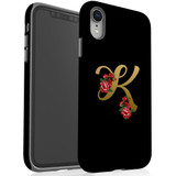 For iPhone XR Case, Protective Back Cover, Embellished Letter K | iCoverLover Australia