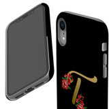 For iPhone XR Case, Protective Back Cover, Embellished Letter T | iCoverLover Australia