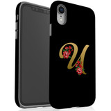 For iPhone XR Case, Protective Back Cover, Embellished Letter U | iCoverLover Australia
