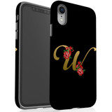 For iPhone XR Case, Protective Back Cover, Embellished Letter W | iCoverLover Australia