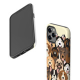 For iPhone 12 Pro Max Case, Protective Back Cover, Seamless Dogs | iCoverLover Australia