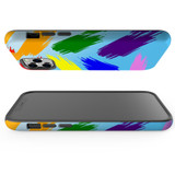 For iPhone 12 Pro Max Case, Protective Back Cover, Rainbow Brushes | iCoverLover Australia