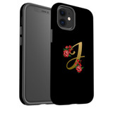 For iPhone 12 mini Case, Protective Back Cover, Embellished Letter J | iCoverLover Australia