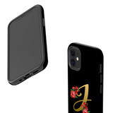 For iPhone 12 mini Case, Protective Back Cover, Embellished Letter J | iCoverLover Australia