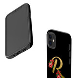 For iPhone 12 mini Case, Protective Back Cover, Embellished Letter R | iCoverLover Australia