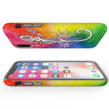 For iPhone XS Max Case, Protective Back Cover, Rainbow Lizard | iCoverLover Australia