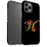 For iPhone 12/12 Pro Case, Protective Back Cover, Embellished Letter H | iCoverLover Australia