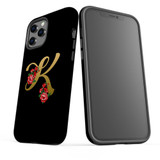 For iPhone 12/12 Pro Case, Protective Back Cover, Embellished Letter K | iCoverLover Australia