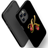 For iPhone 12/12 Pro Case, Protective Back Cover, Embellished Letter K | iCoverLover Australia