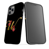 For iPhone 12/12 Pro Case, Protective Back Cover, Embellished Letter W | iCoverLover Australia