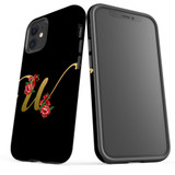 For iPhone 12 mini Case, Protective Back Cover, Embellished Letter W | iCoverLover Australia
