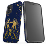 For iPhone 12 mini Case, Protective Back Cover, Gemini Drawing | iCoverLover Australia