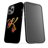 For iPhone 12 Pro Max Case, Protective Back Cover, Embellished Letter K | iCoverLover Australia