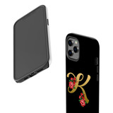 For iPhone 12 Pro Max Case, Protective Back Cover, Embellished Letter K | iCoverLover Australia