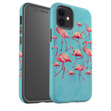 For iPhone 12 mini Case, Protective Back Cover, Flamingoes | iCoverLover Australia