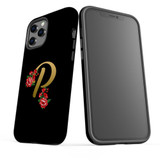 For iPhone 12 Pro Max Case, Protective Back Cover, Embellished Letter P | iCoverLover Australia