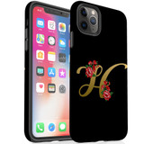 For iPhone 11 Pro Case, Protective Back Cover, Embellished Letter H | iCoverLover Australia
