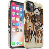 For iPhone 11 Pro Case, Protective Back Cover, Seamless Dogs | iCoverLover Australia