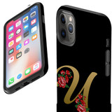 For iPhone 11 Pro Case, Protective Back Cover, Embellished Letter U | iCoverLover Australia
