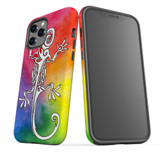 For iPhone 12 Pro Max Case, Protective Back Cover, Rainbow Lizard | iCoverLover Australia