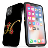For iPhone 11 Case, Protective Back Cover, Embellished Letter H | iCoverLover Australia