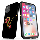 For iPhone 11 Case, Protective Back Cover, Embellished Letter V | iCoverLover Australia