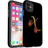 For iPhone 11 Case, Protective Back Cover, Embellished Letter X | iCoverLover Australia