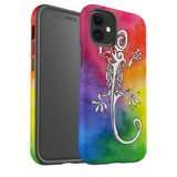 For iPhone 12 mini Case, Protective Back Cover, Rainbow Lizard | iCoverLover Australia