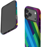For Apple iPhone 17 Pro Max Case, MagSafe Compatible Protective Cover, Lined Rainbow | iCoverLover Australia