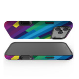 For Apple iPhone 17 Pro Case, MagSafe Compatible Protective Cover, Lined Rainbow | iCoverLover Australia