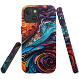 For iPhone 14 Case, Protective MagSafe Compatible Cover, Swirling Paint | iCoverLover Australia