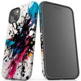 For iPhone 14 Plus Case, Protective MagSafe Compatible Cover, Dark Splatter | iCoverLover Australia