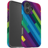 For Apple iPhone 17 Case, MagSafe Compatible Protective Cover, Lined Rainbow | iCoverLover Australia