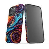 For iPhone 16 Pro Case, Protective MagSafe Compatible Cover, Swirling Paint | iCoverLover Australia