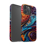 For iPhone 16 Pro Case, Protective MagSafe Compatible Cover, Swirling Paint | iCoverLover Australia