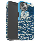 For iPhone 14 Case, Protective MagSafe Compatible Cover, Japanese Wave | iCoverLover Australia