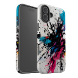 For iPhone 16 Case, Protective MagSafe Compatible Cover, Dark Splatter | iCoverLover Australia
