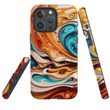 For iPhone 15 Pro Max Tough Case Compatible with MagSafe, Swirling Gold | iCoverLover Australia