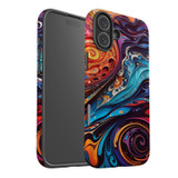For iPhone 16 Case, Protective MagSafe Compatible Cover, Swirling Paint | iCoverLover Australia